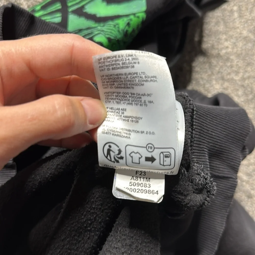 The North Face Jumbo Half Dome Green Hooded Sweatshirt Size Medium
